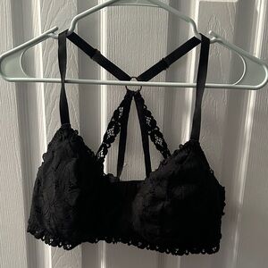Aerie Black Lace Strappy Bralette
